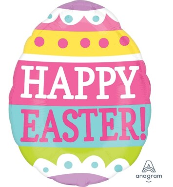 Happy Easter Egg Junior Shape Foil Balloon
