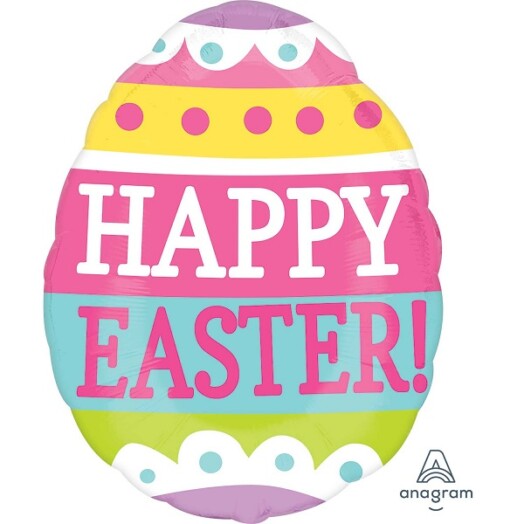 Happy Easter Egg Junior Shape Foil Balloon