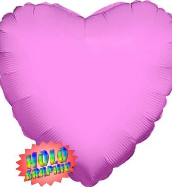 18" Holographic Pink Heart Foil Balloon