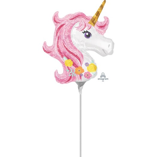 Unpackaged Mini Shape Magical Unicorn Foil Balloon