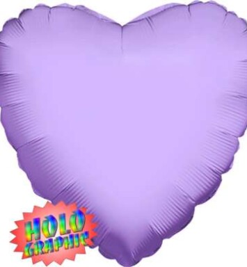 18" Holographic Lavender Heart Foil Balloon