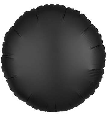 Unpackaged 18" Satin Luxe Round Foil Balloon - Onyx