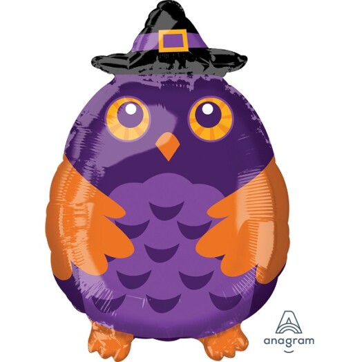 Junior Shape Witchy Owl Foil Balloon