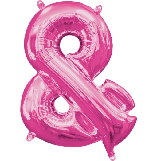 16" Mini Shape Symbol Balloon & - Pink