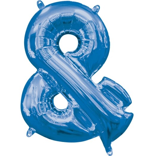 16" Mini Shape Symbol Balloon & - Blue