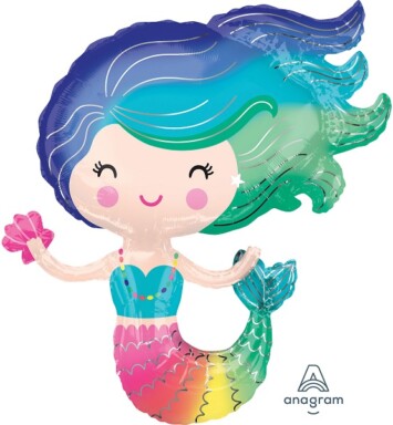 Colourful Mermaid Super Shape Foil Balloon
