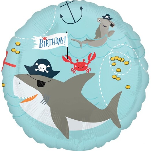 17 Inch Ahoy Birthday Foil Balloon