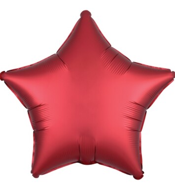 Unpackaged 19" Satin Luxe Star Foil Balloon - Sangria