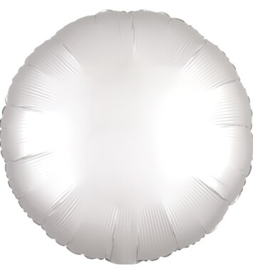 Unpackaged 18" Satin Luxe Round Foil Balloon - White