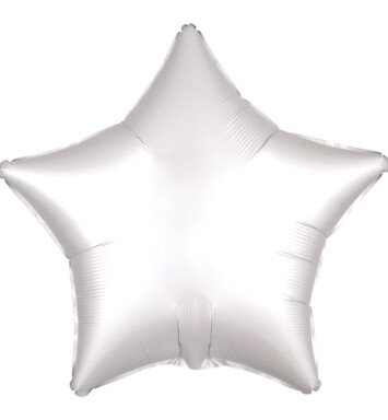 Unpackaged 19" Satin Luxe Star Foil Balloon - White