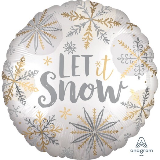 18 Inch Shining Snow Satin Infused Foil Balloon