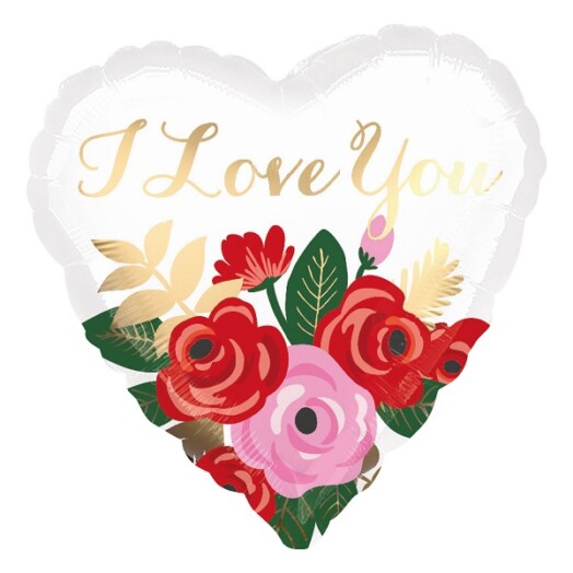 17 Inch Rose Bouquet Foil Balloon