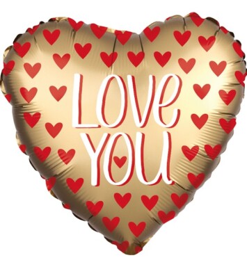18 Inch Love You Gold Satin Luxe Foil Balloon