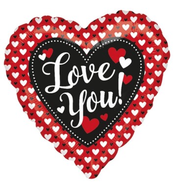 17 Inch Heart to Heart Love Foil Balloon