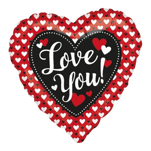 17 Inch Heart to Heart Love Foil Balloon