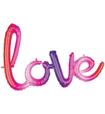 Love Ombre Phrase Shape Foil Balloon