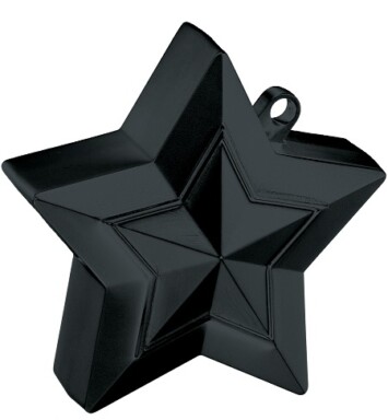 Box of 12 Star Balloon Weights - Black