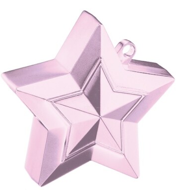 Box of 12 Star Balloon Weights - Pearl Pink