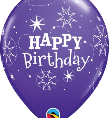 11 Inch Birthday Sparkle - Purple Violet & Spring Lilac Assortment