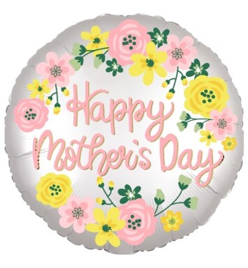 Jumbo Happy Mother's Day Spring Floral Satin Luxe Foil Balloon