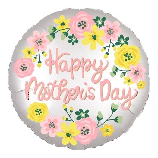 Jumbo Happy Mother's Day Spring Floral Satin Luxe Foil Balloon