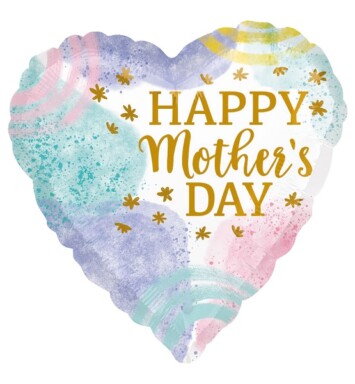18" Happy Mother's Day Pastel Watercolour Foil Balloon