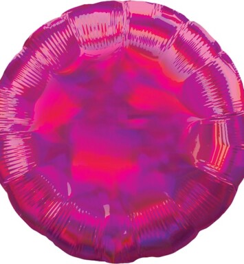 18" Magenta Iridescent Circle Foil Balloon