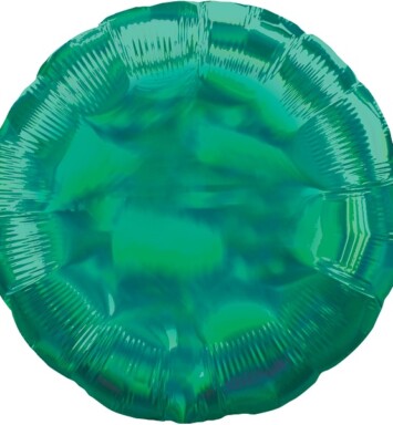 18" Green Iridescent Circle Foil Balloon