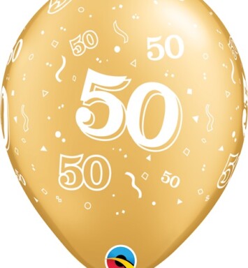 11 Inch 50-A-Round Metallic Gold Latex