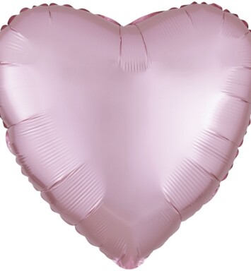 Unpackaged 18" Satin Luxe Heart Foil Balloon - Pastel Pink