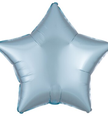 Unpackaged 19" Satin Luxe Star Foil Balloon - Pastel Blue