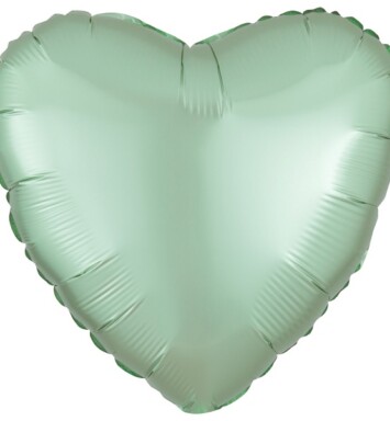 Unpackaged 18" Satin Luxe Heart Foil Balloon - Mint Green