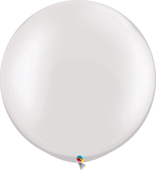 30 Inch Pearl White Latex Balloon 2pk