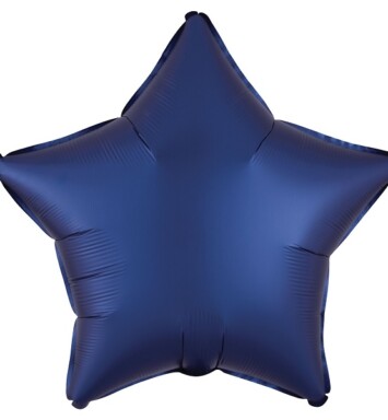 Unpackaged 19" Satin Luxe Star Foil Balloon - Navy Blue