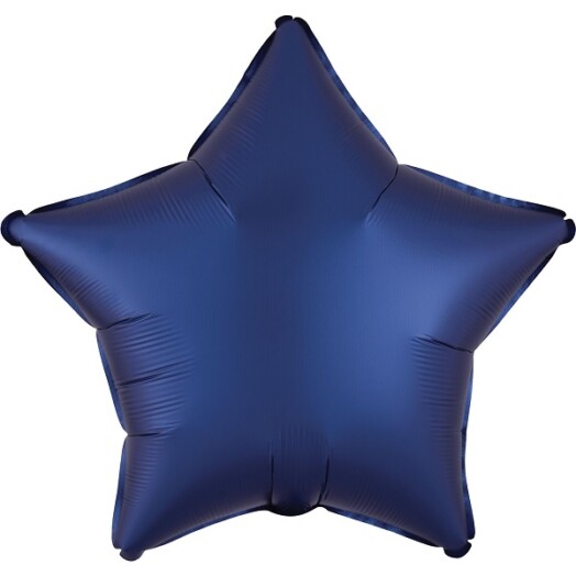 Unpackaged 19" Satin Luxe Star Foil Balloon - Navy Blue