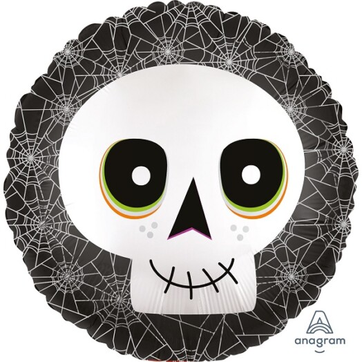 18 Inch Halloween Satin Infused Skull Foil Balloon