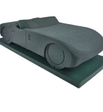 3D Convertible Car Foam Floral Frame