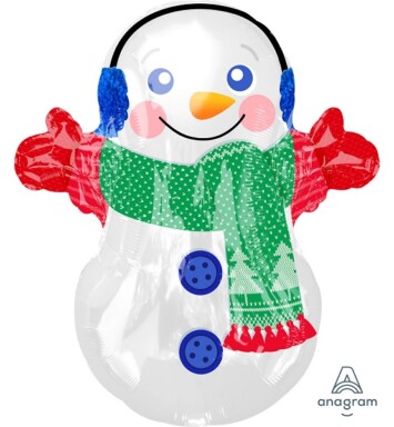 Adorable Snowman Junior Shaped Foil Balloon