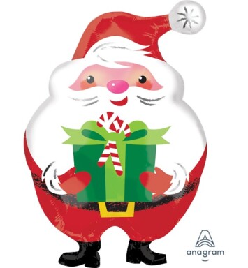 Jovial Santa Junior Shaped Foil Balloon