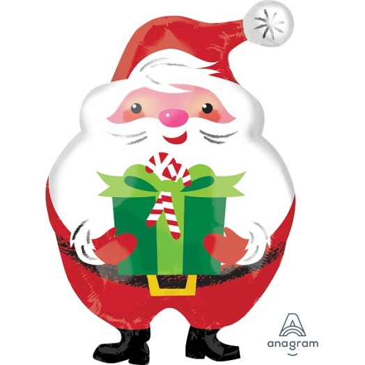 Jovial Santa Junior Shaped Foil Balloon