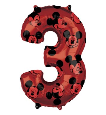 Mickey Mouse Forever Number 3 Foil Balloon