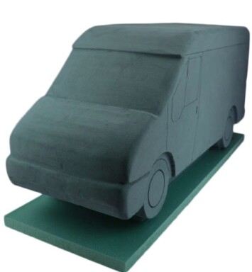 3D Transit Van Foam Floral Frame