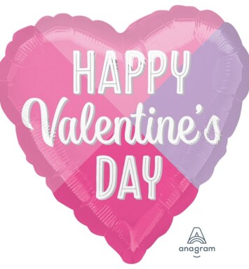 17 Inch Valentine Colour Block Foil Balloon