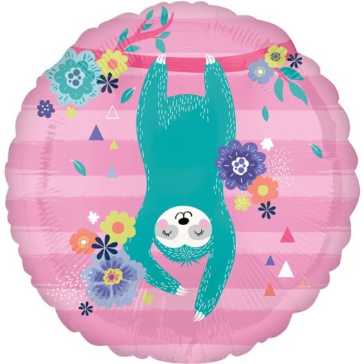 17 Inch Sloth Foil Balloon