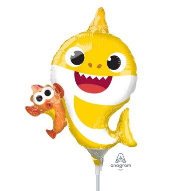 Unpackaged Mini Shape Baby Shark Foil Balloon