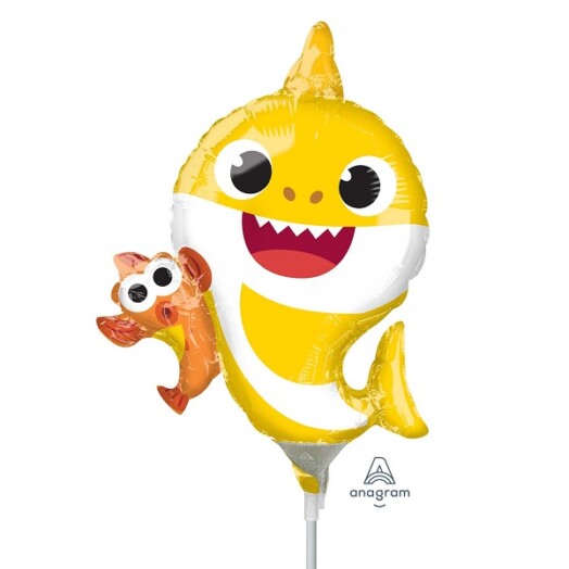 Unpackaged Mini Shape Baby Shark Foil Balloon