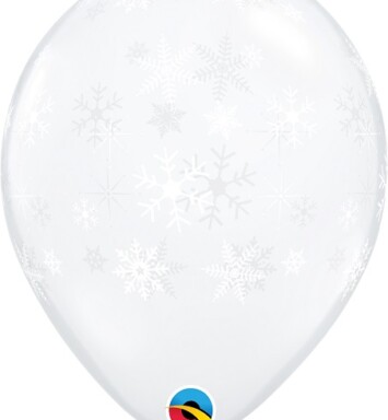 11 Inch Diamond Clear Snowflakes & Sparkles-A-Round Latex