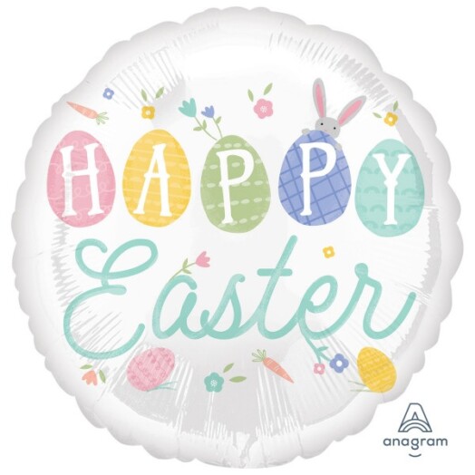 17 Inch Pastel Happy Easter Foil Balloon