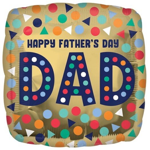 17 Inch Dad Happy Father's Day Foil Balloon