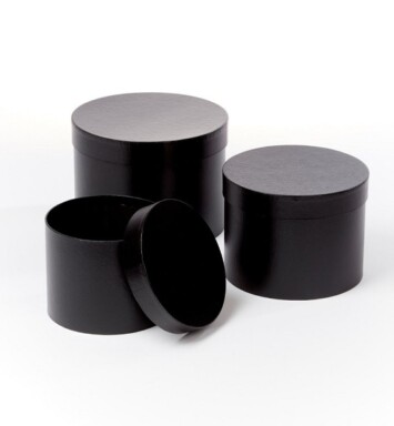 Set of 3 Symphony Hat Boxes - Black